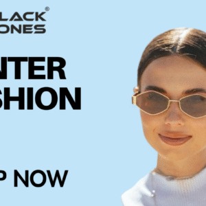 Black Blue Simple Bold Fashion Product Promotion Flyer